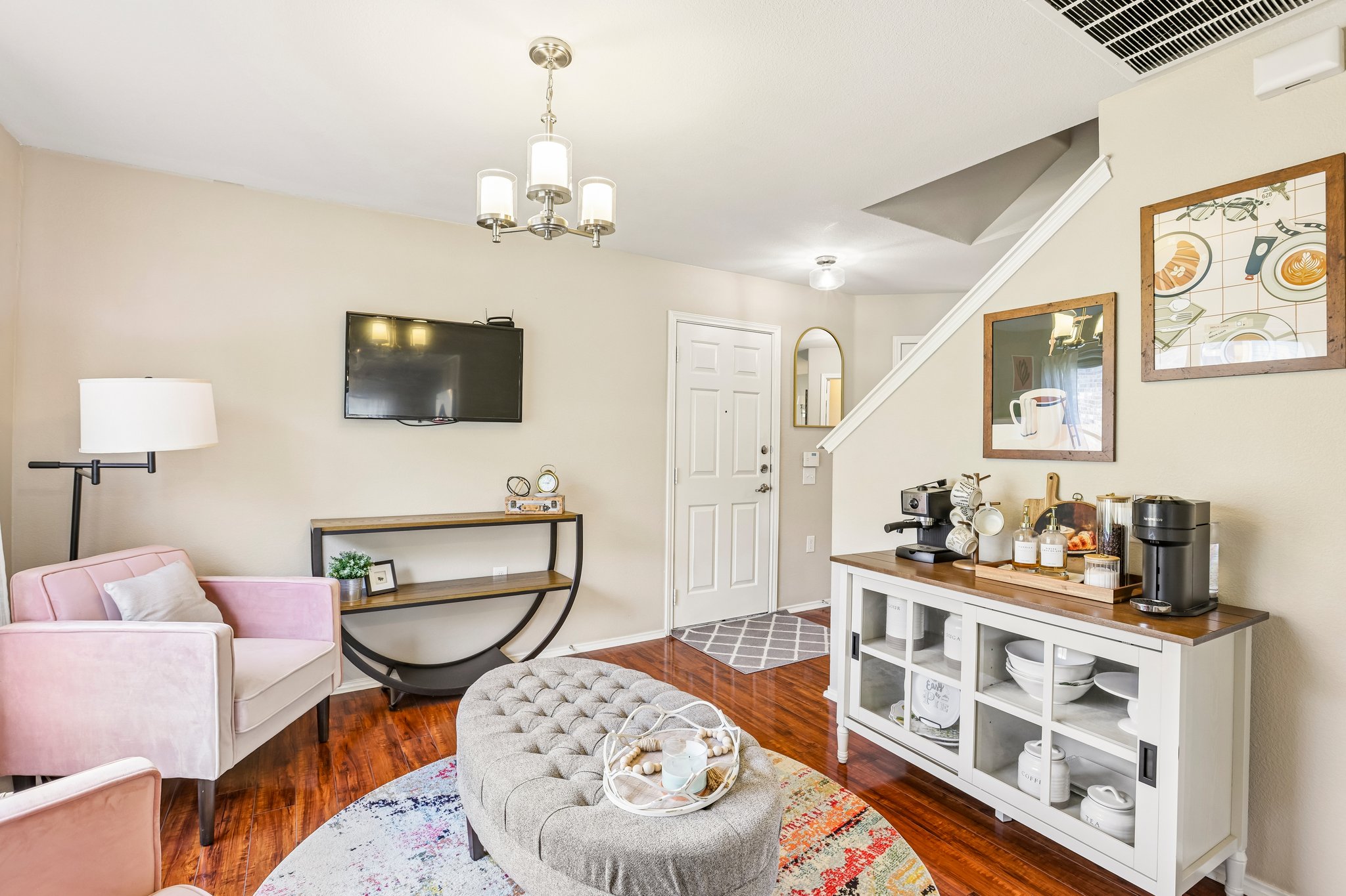 5508 Emma Thompson Way Austin, TX 78747 - Photo 19 of 34 The flexible space off the kitchen offers endless possibilities — ideal as a sitting area, home office, playroom, or bonus living space.