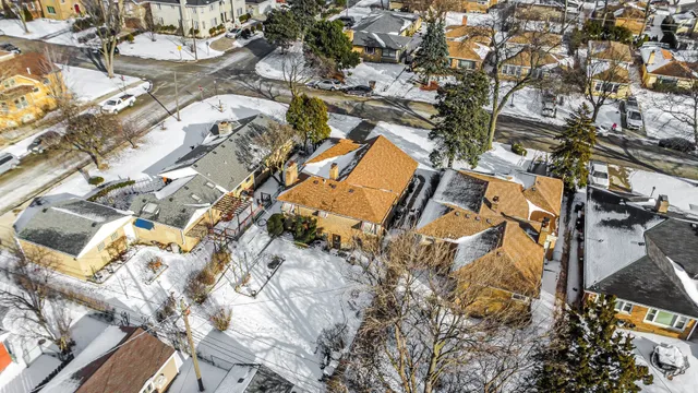 a backyard of a house with lots of trees
