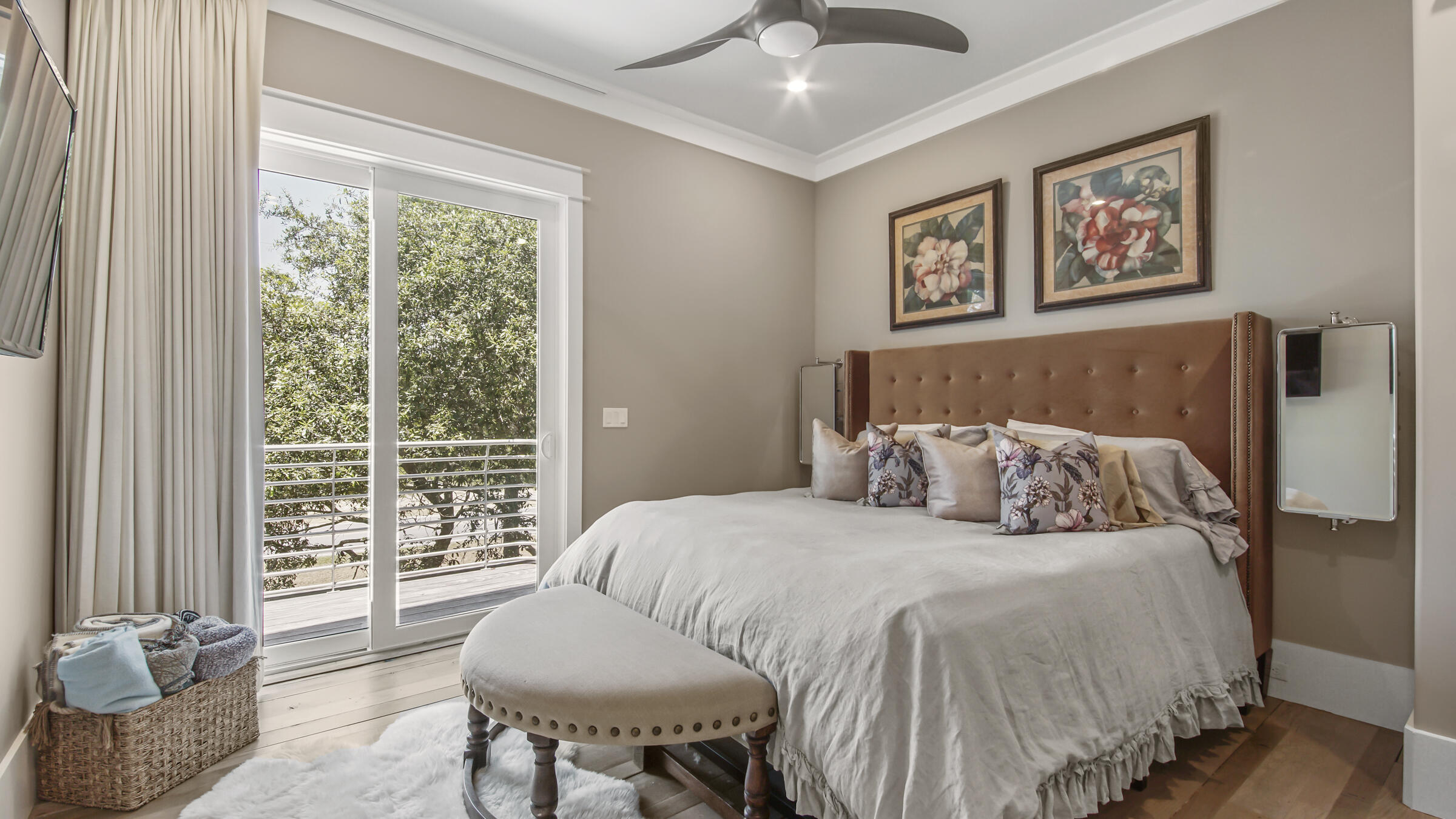 16 South Lake Drive Santa Rosa Beach, FL 32459 - Photo 20 of 70 a bedroom with a large bed and a couch