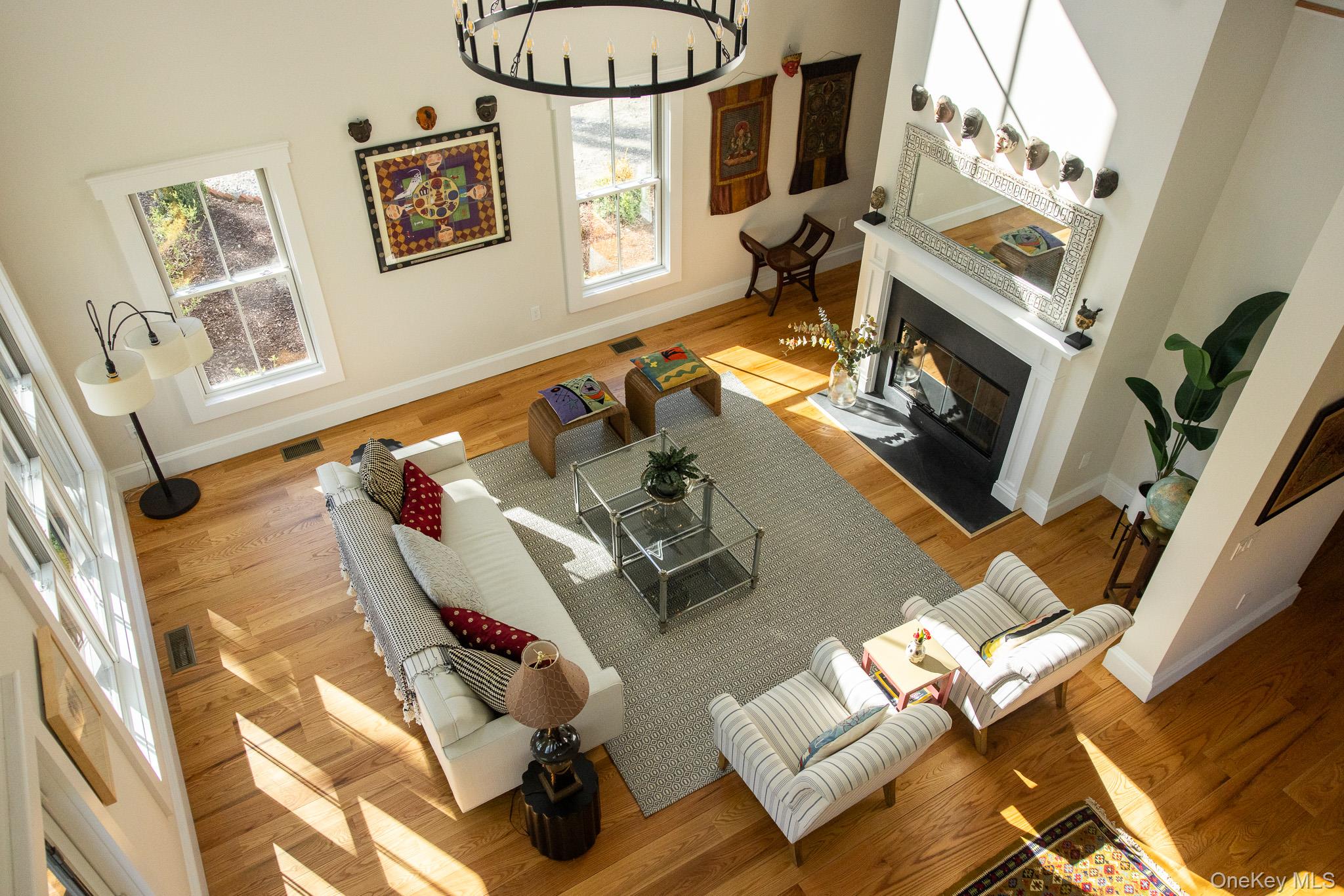397 Viewmont Road Germantown, NY 12526 - Photo 12 of 47 Looking down from the loft into the living room / great room