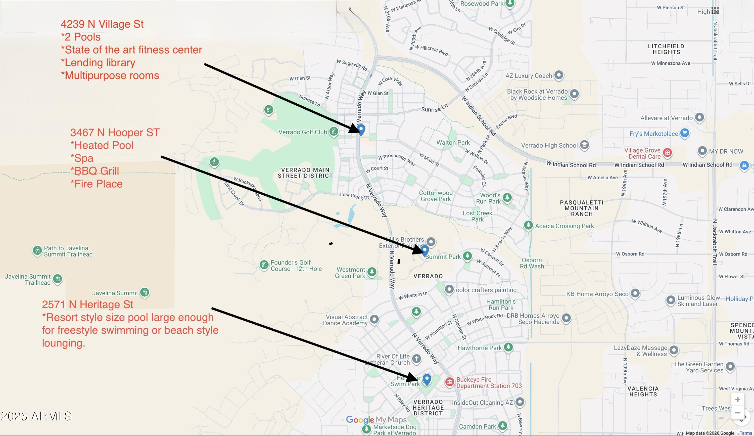 3467 North Hooper Street Buckeye, AZ 85396 - Photo 50 of 96 Map of Pools