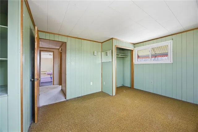 an empty room with a window