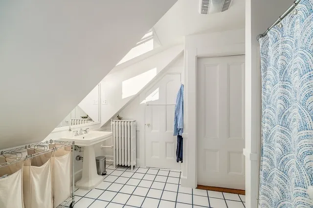 a view of a hallway with entryway