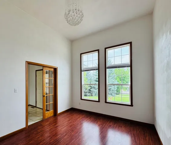 a view of livingroom with hardwood floor and window