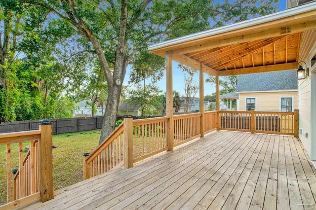 a view of balcony with deck