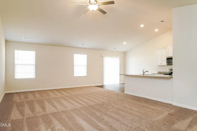 a view of kitchen and window
