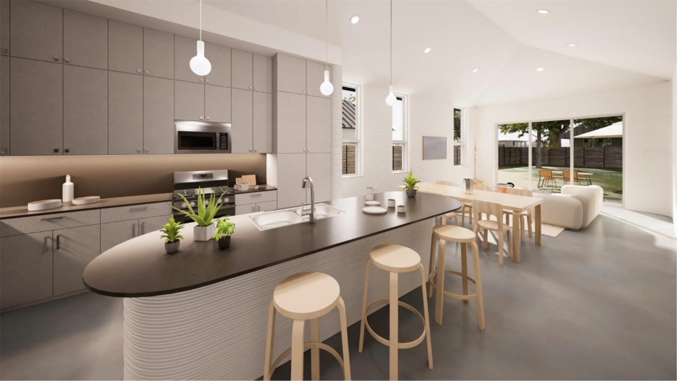 105 Rough Crk Road Georgetown, TX 78628 - Photo 2 of 9 a kitchen with stainless steel appliances granite countertop a sink a stove and a refrigerator