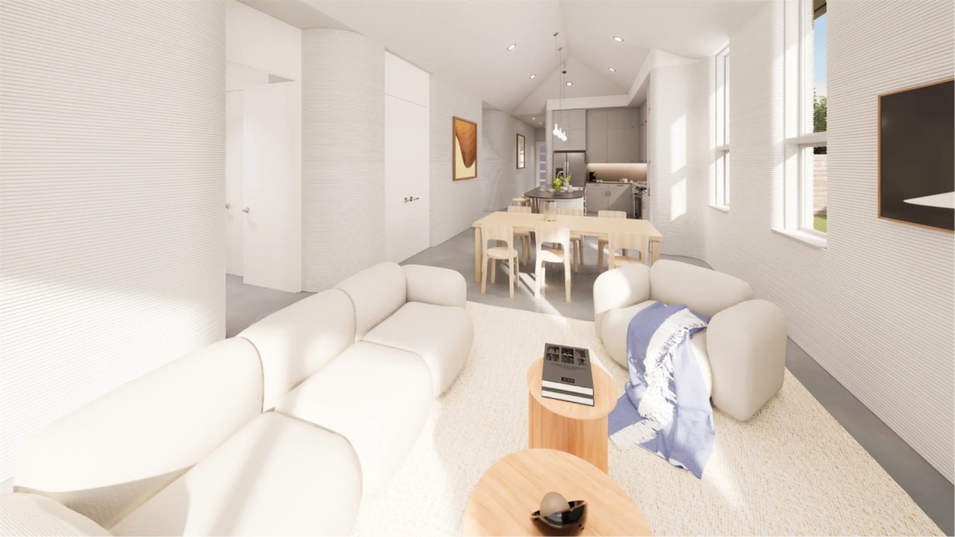 105 Rough Crk Road Georgetown, TX 78628 - Photo 3 of 9 a living room with furniture a flat screen tv and white walls