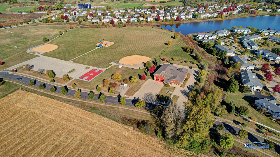 746 Legend Lane McHenry, IL 60050 - Photo 43 of 51 an aerial view of a house with a lake view