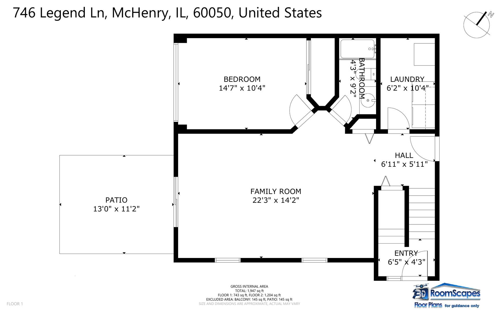 746 Legend Lane McHenry, IL 60050 - Photo 50 of 51 a picture of a wall with a white wall and a painting