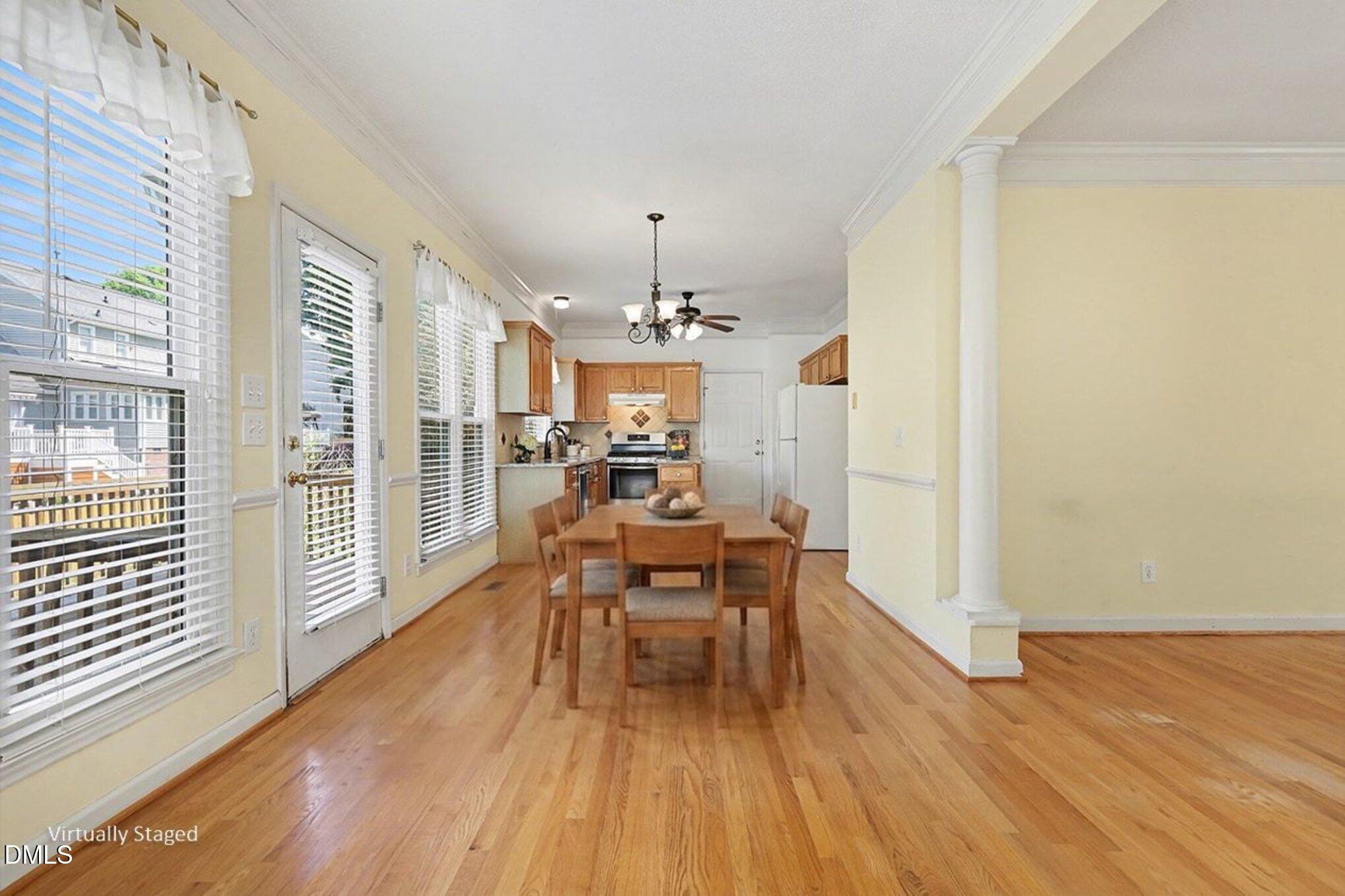 208 Arlington Ridge Cary, NC 27513 - Photo 19 of 37 Sunroom to Kitchen