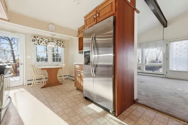 a kitchen with a stove and a microwave