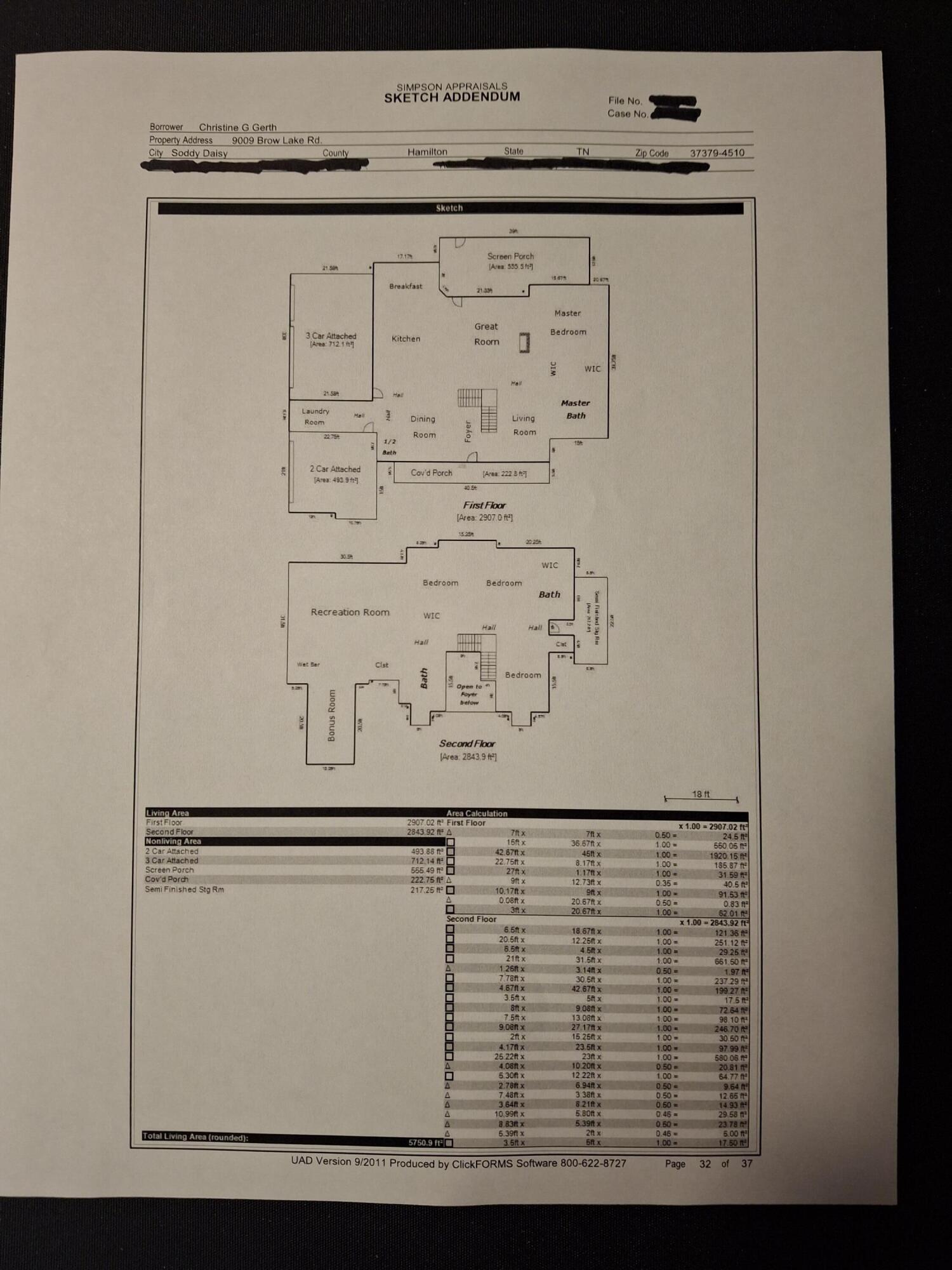 9009 Brow Lake Road Soddy Daisy, TN 37379 - Photo 81 of 85 9009 Brow Lake square footage pic