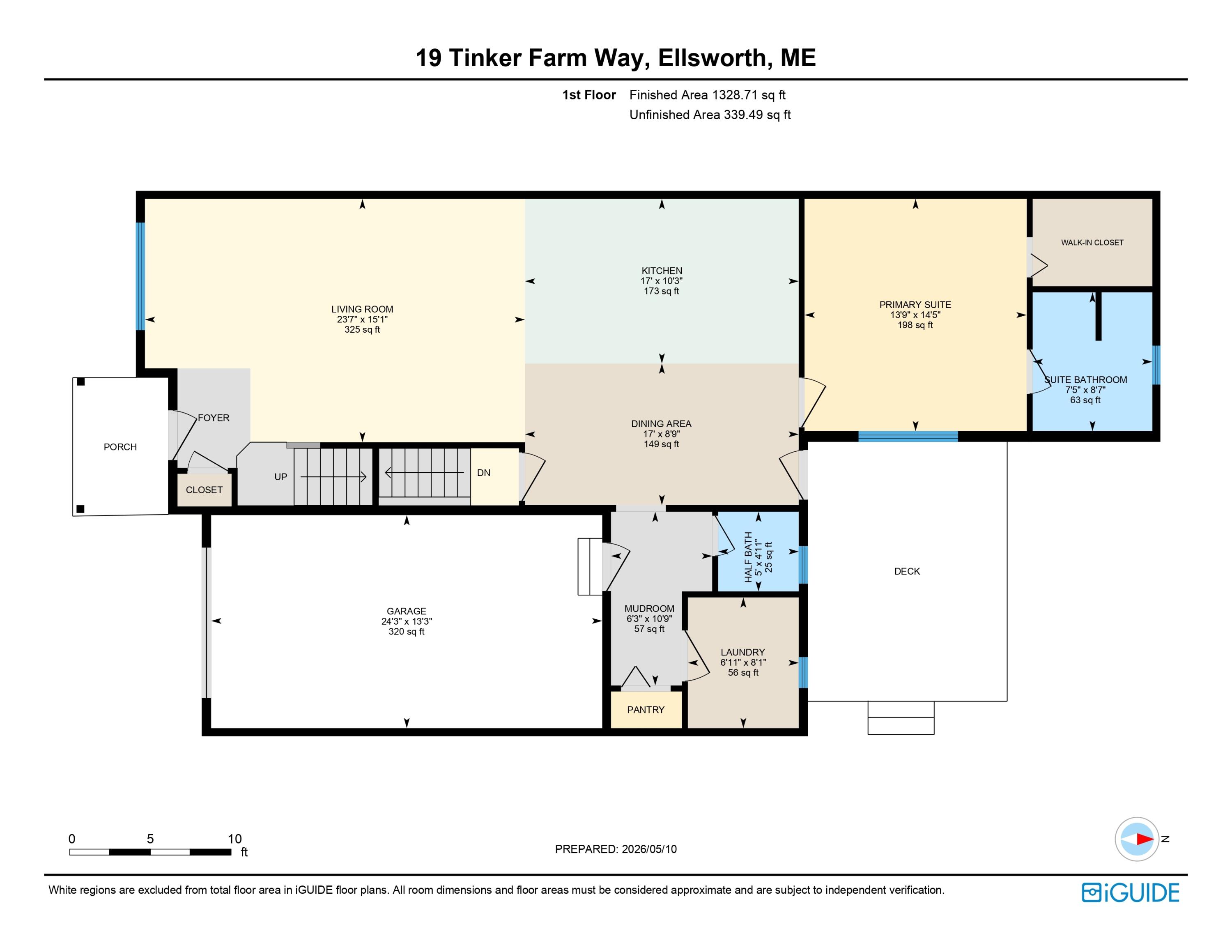 19 Tinker Farm Way Ellsworth, ME 04605 - Photo 66 of 68 1st Floor Plan ~ 19 Tinker Farm Way, Ell