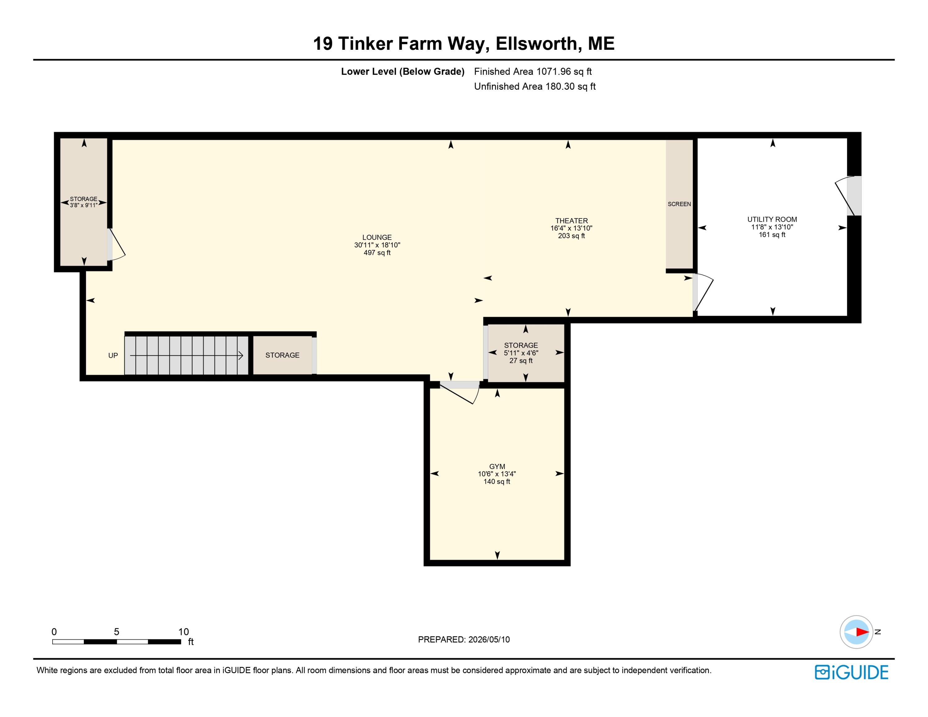 19 Tinker Farm Way Ellsworth, ME 04605 - Photo 67 of 68 Lower Level Floor Plan ~ 19 Tinker Farm