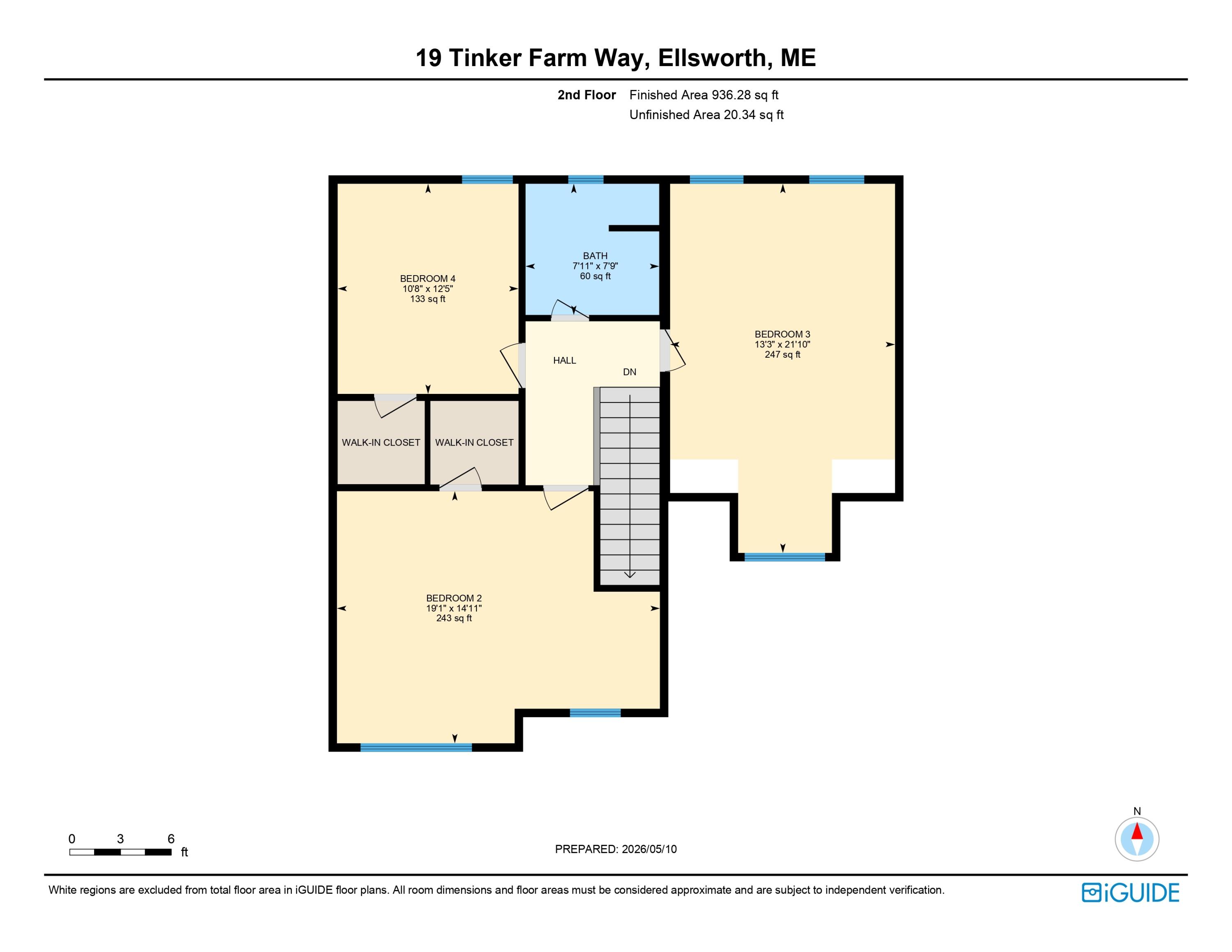 19 Tinker Farm Way Ellsworth, ME 04605 - Photo 68 of 68 2nd Floor Plan ~ 19 Tinker Farm Way, Ell