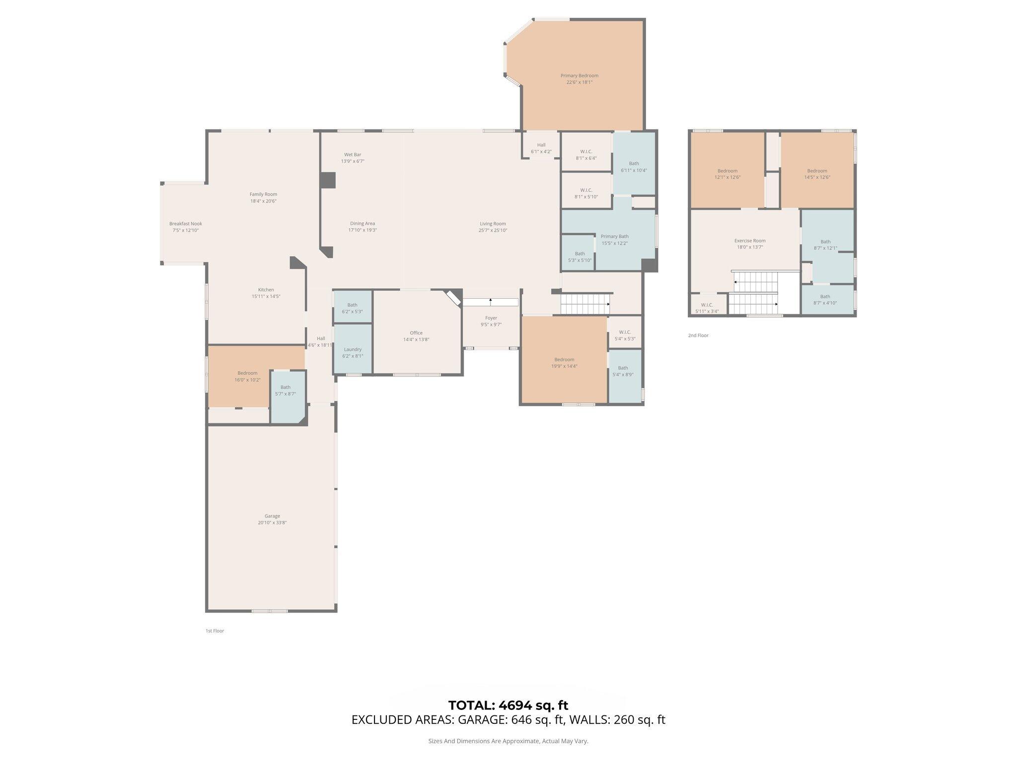 7276 Sidonia Court Boca Raton, FL 33433 - Photo 60 of 61 all floors with dimensions (1)