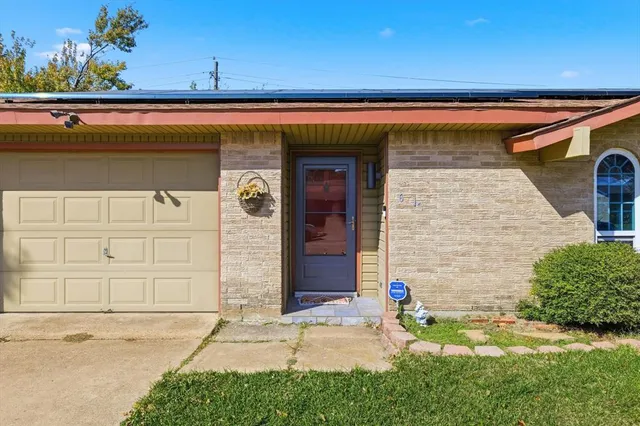 a view of front door of house