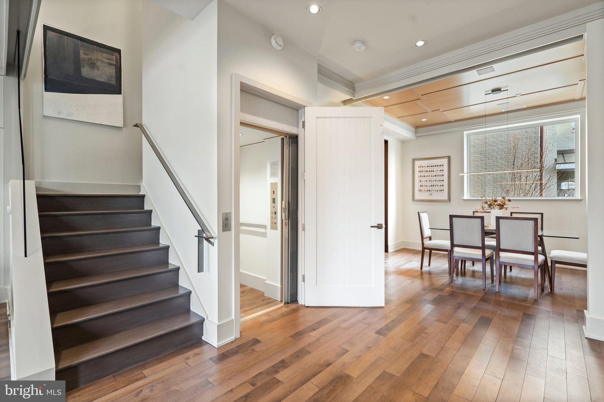 1633 33rd Street Northwest Washington, DC 20007 - Photo 21 of 50 Stairs + Elevator to bedroom level