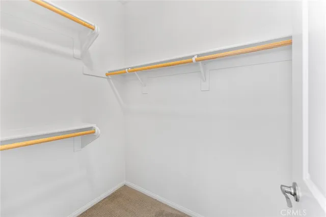 a view of small space with racks on the wall