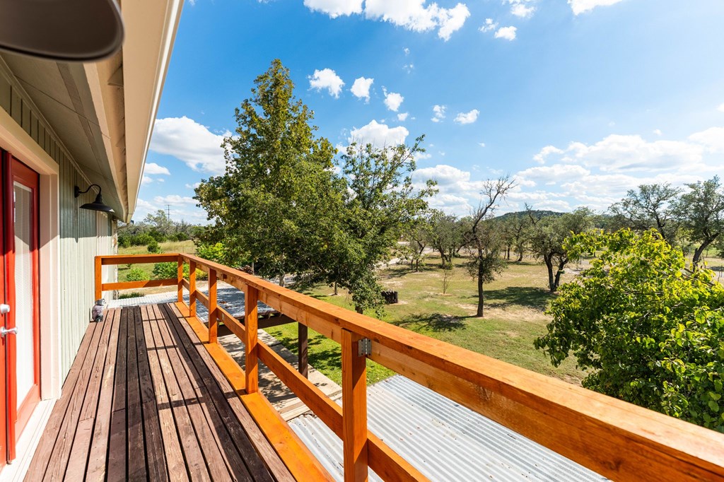 43 High Street Road Comfort, TX 78013 - Photo 63 of 90 a view of balcony with wooden floor