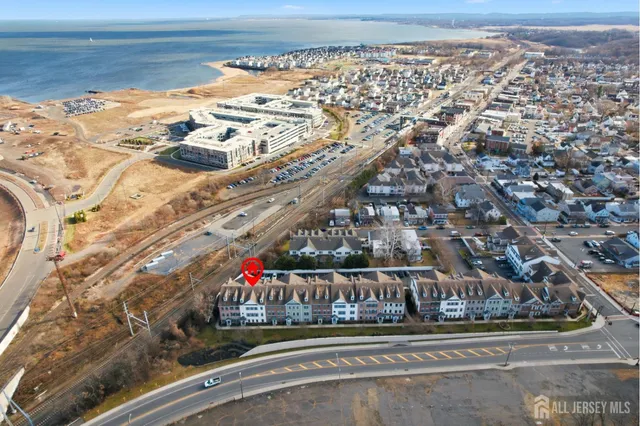 a view of a city of the ocean