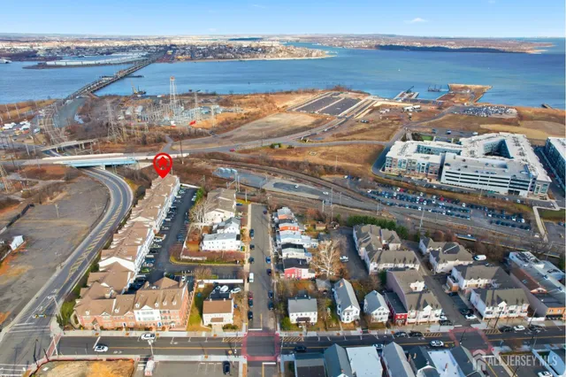 an aerial view of a building