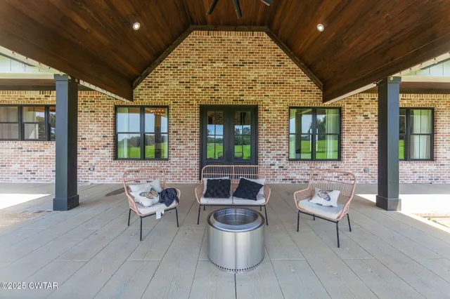 a view of outdoor space with seating space and garden