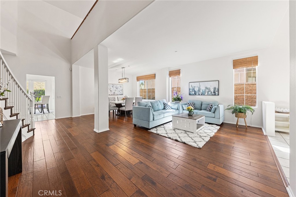 6133 Natalie Road Chino Hills, CA 91709 - Photo 10 of 62 a living room with fireplace furniture and a wooden floor
