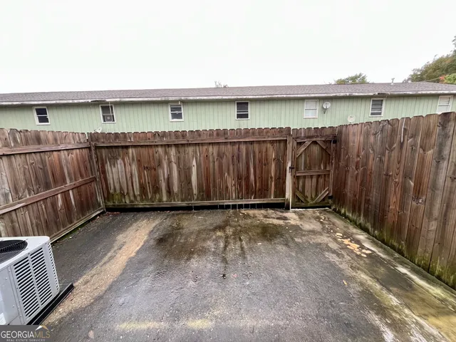 a backyard of a house