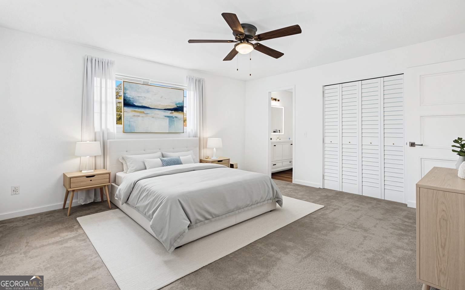 4701 Flat Shoals Road, Unit 47A Union City, GA 30291 - Photo 14 of 29 a bedroom with a bed and a painting on the wall