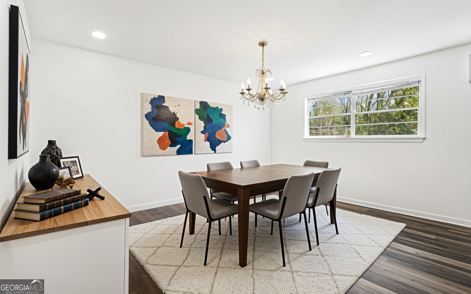 4701 Flat Shoals Road, Unit 47A Union City, GA 30291 - Photo 5 of 29 a view of a dining room with furniture and chandelier