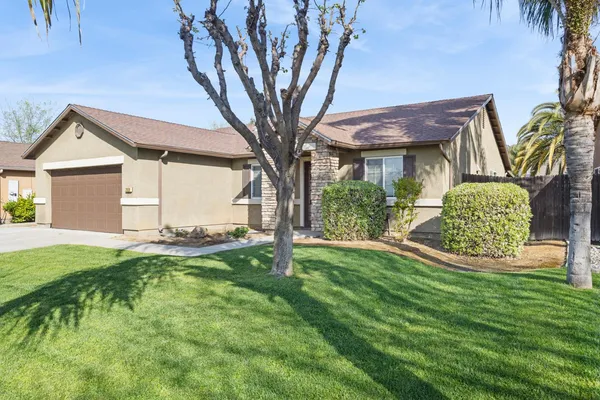 a house view with a garden space