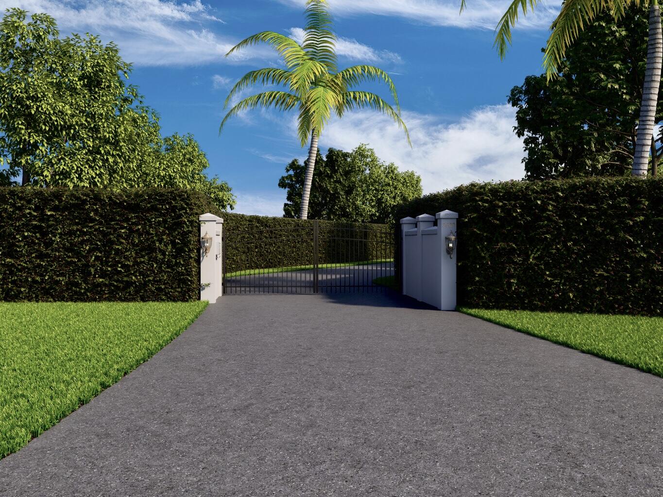 2900 Ave Au Soleil Delray Beach, FL 33483 - Photo 3 of 18 a view of a garden with a garage