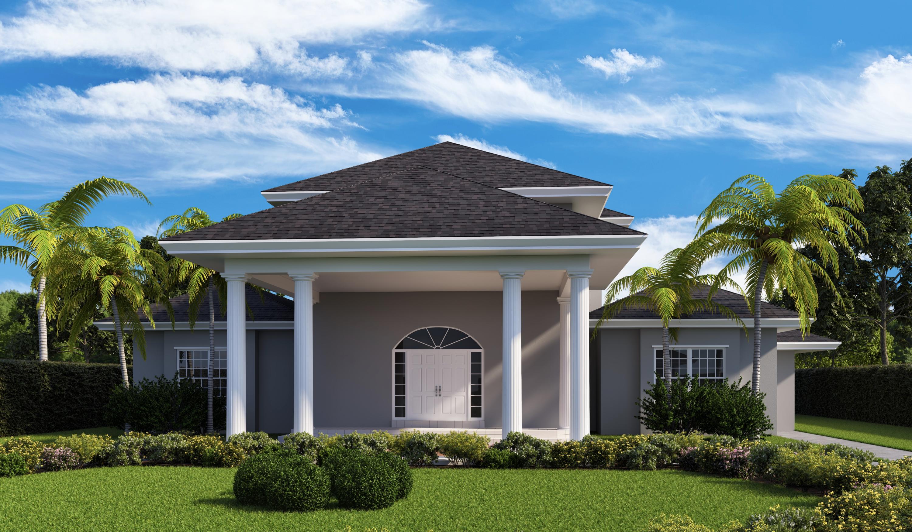 2900 Ave Au Soleil Delray Beach, FL 33483 - Photo 9 of 18 a view of a house with a small yard plants and a large tree