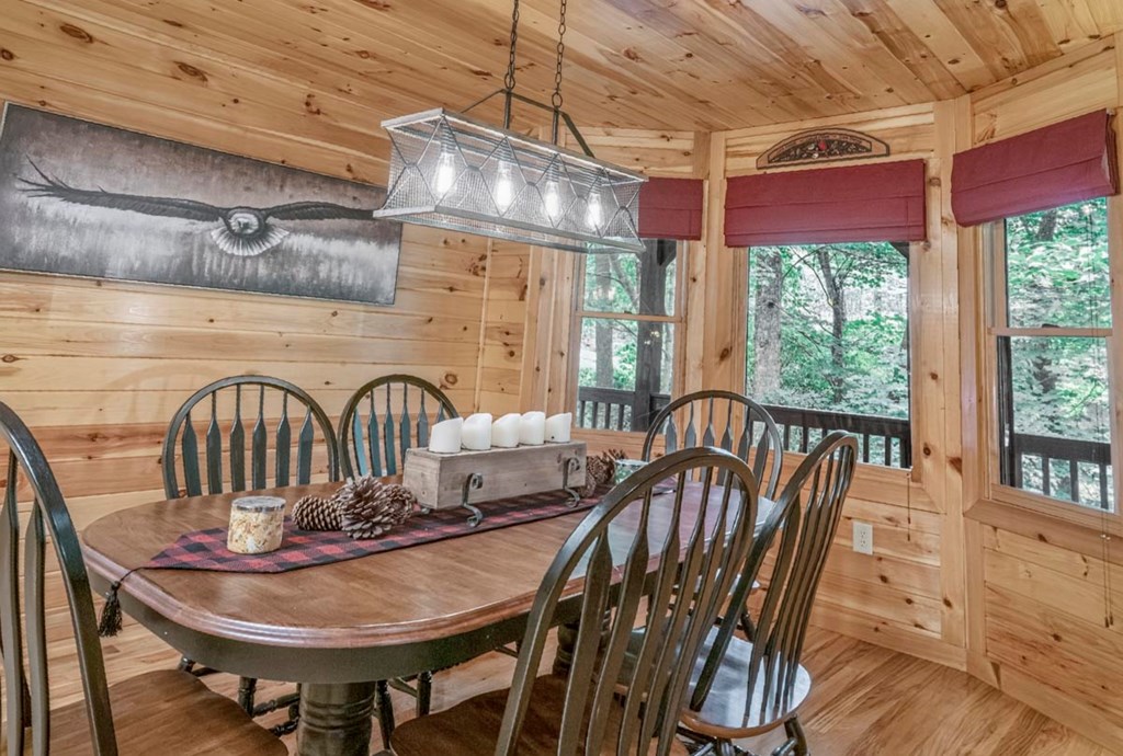 115 Lakota Trail Blue Ridge, GA 30513 - Photo 6 of 49 a view of a dining room with furniture window and wooden floor