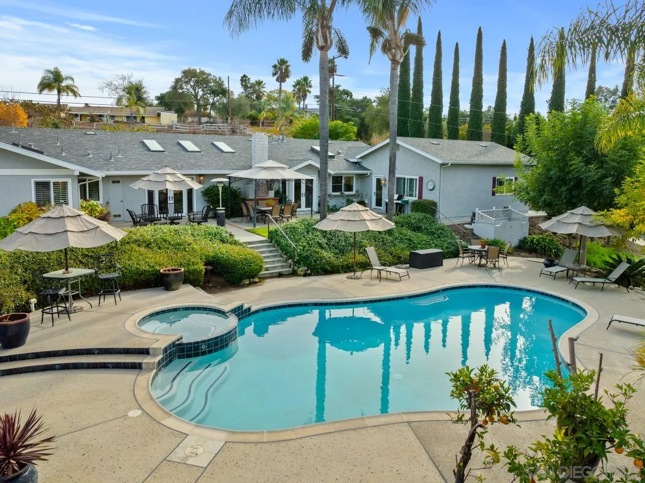 1346 El Nido Drive Fallbrook, CA 92028 - Photo 39 of 75 a front view of a house with swimming pool having outdoor seating