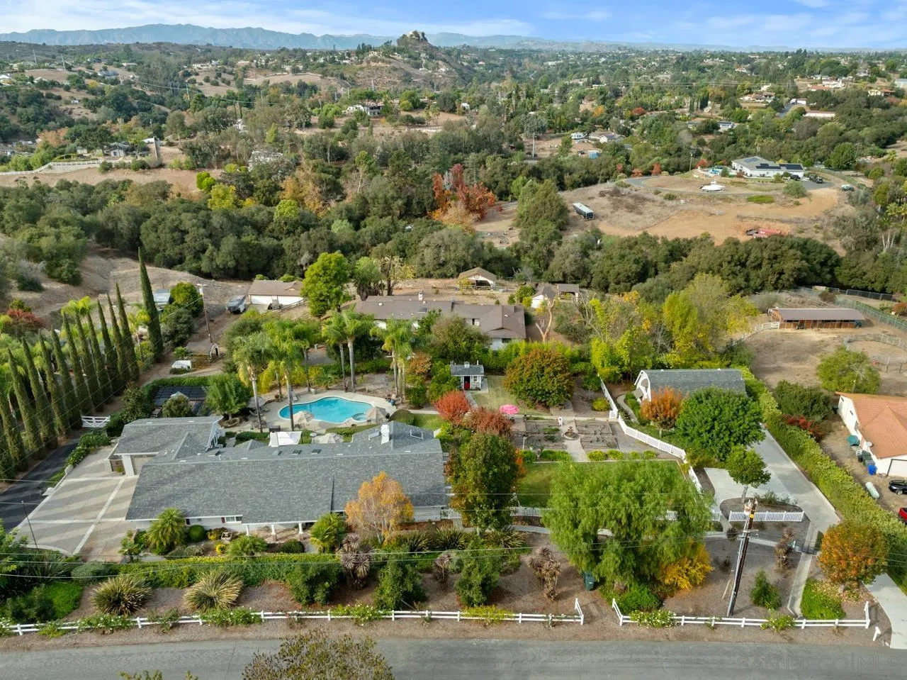 1346 El Nido Drive Fallbrook, CA 92028 - Photo 57 of 75 an aerial view of a houses with a yard
