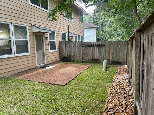 a backyard of a house