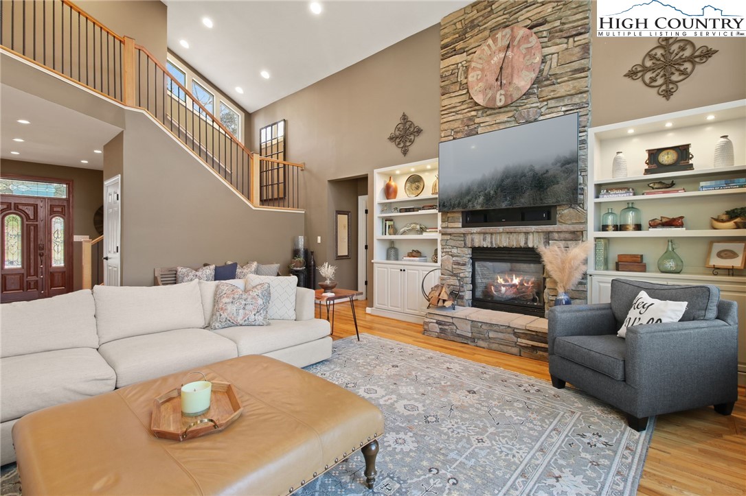 140 Gentry Road Boone, NC 28607 - Photo 8 of 49 a living room with furniture and a fireplace
