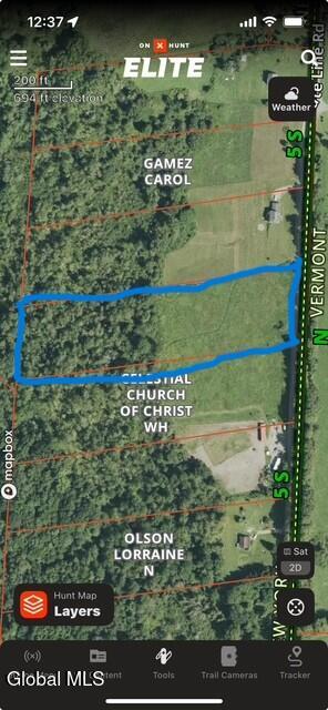 185 State Line Road Eagle Bridge, NY 12057 - Photo 12 of 12 OnxHunt image - with boundaries marked