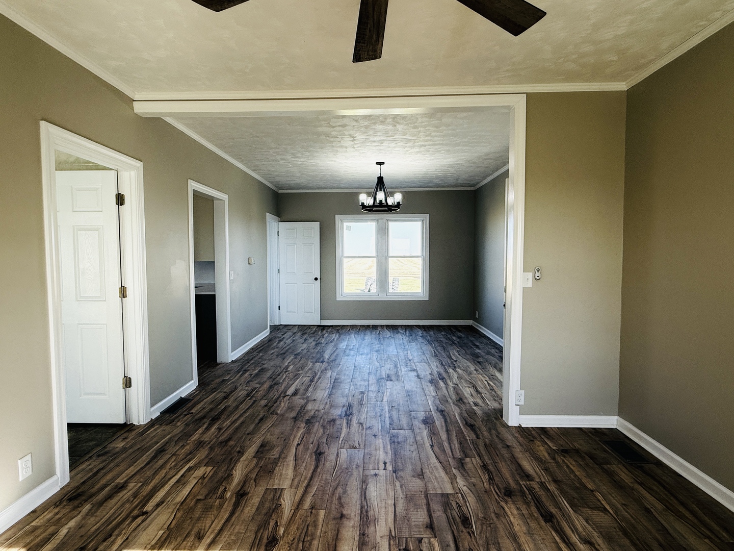 10640 South Johnny Run Road Kinsman, IL 60437 - Photo 6 of 19 wooden floor in an empty room with a window