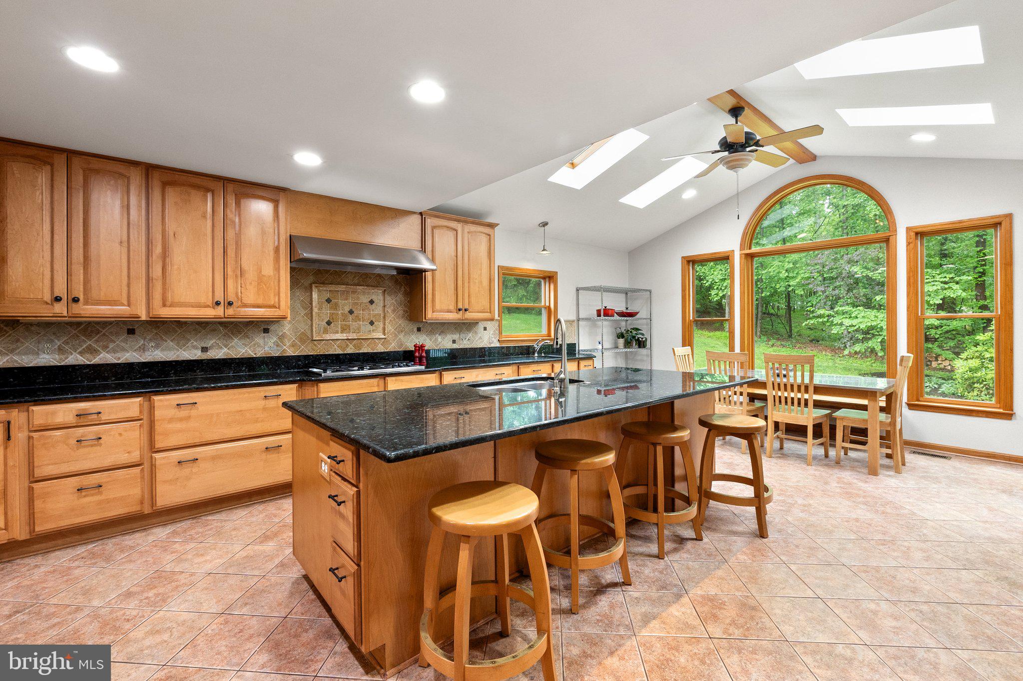 11100 Burywood Lane Reston, VA 20194 - Photo 6 of 42 a kitchen with stainless steel appliances granite countertop table chairs sink and cabinets