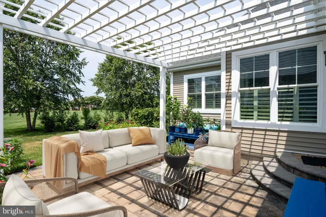 a view of a yard with an outdoor space