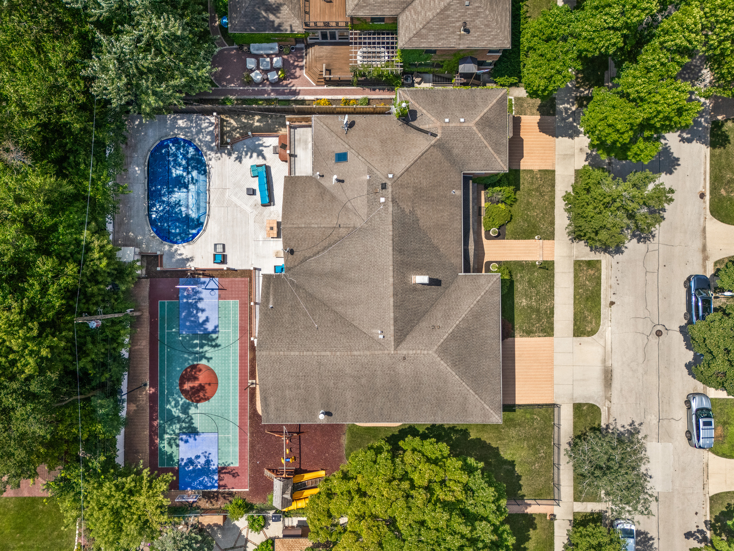 2851 West Rascher Avenue Chicago, IL 60625 - Photo 86 of 98 an aerial view of a house with a yard and large trees
