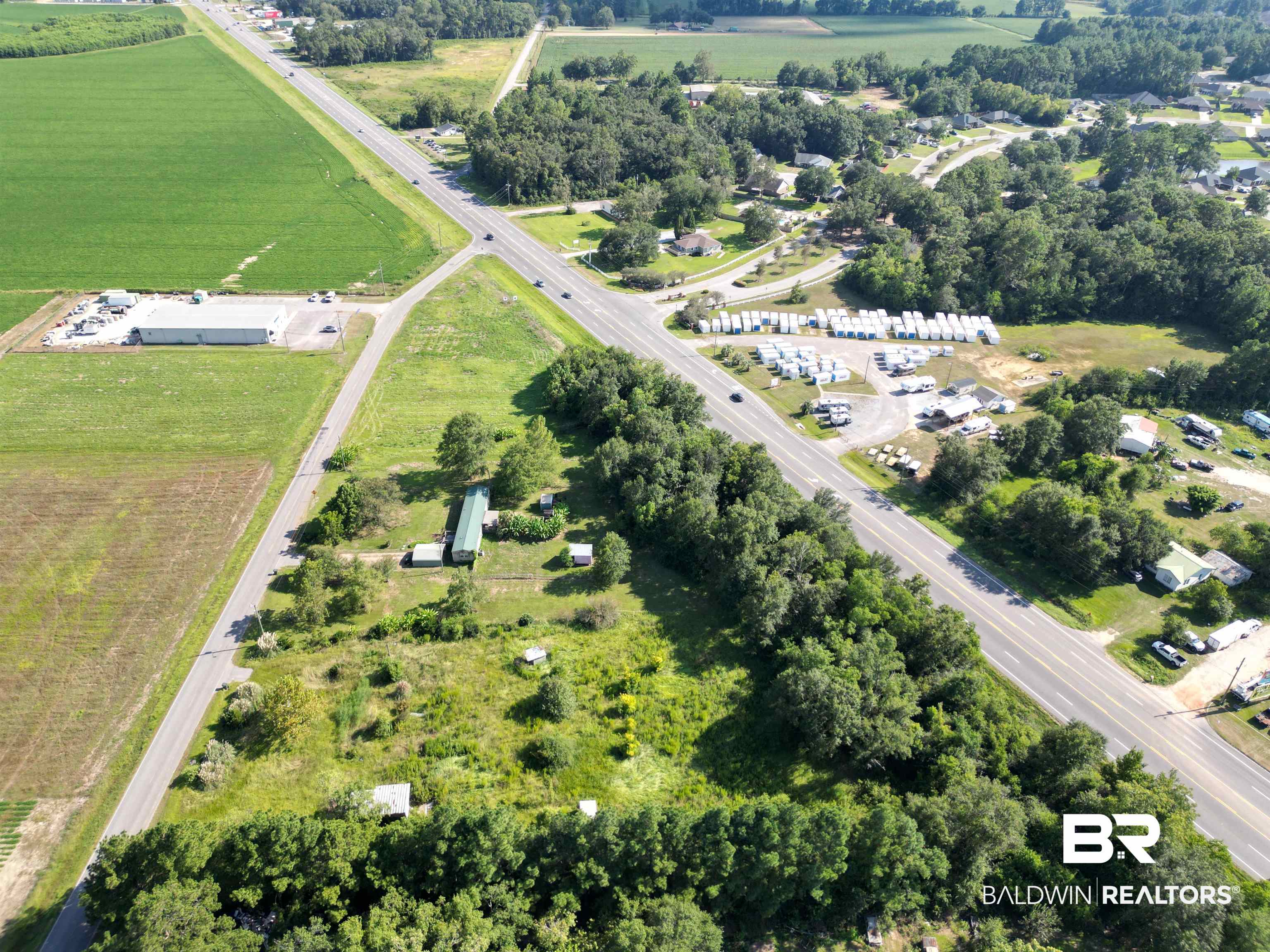 25623 Cabinet Shop Road Loxley, AL 36551 - Photo 6 of 7 Aerial view featuring a rural view