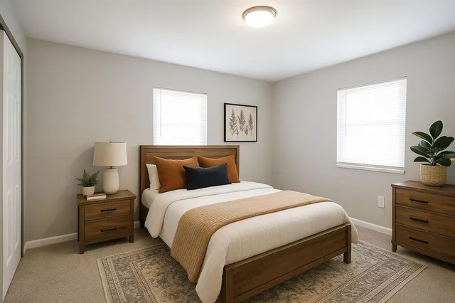 an empty room with a window