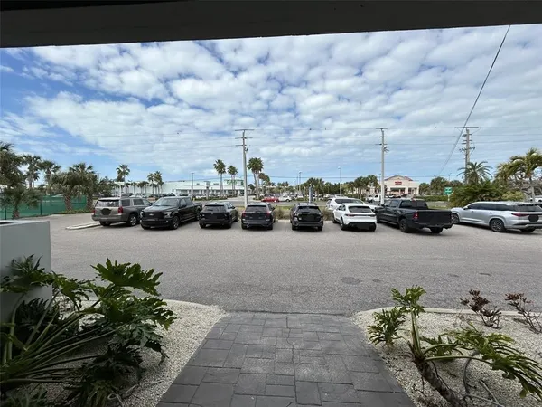 a car parked in front of a building