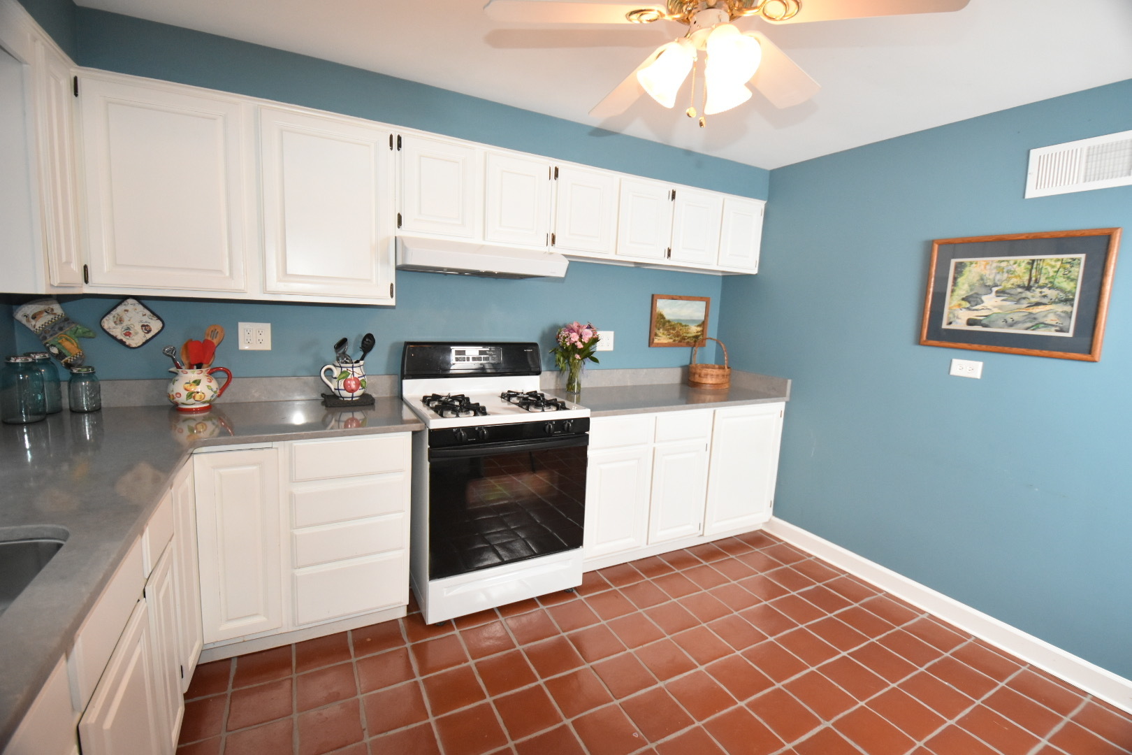 111 West Prairie Avenue Wheaton, IL 60187 - Photo 4 of 24 a kitchen with stainless steel appliances a stove a microwave a sink and cabinets