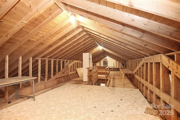 a view of wooden roof deck